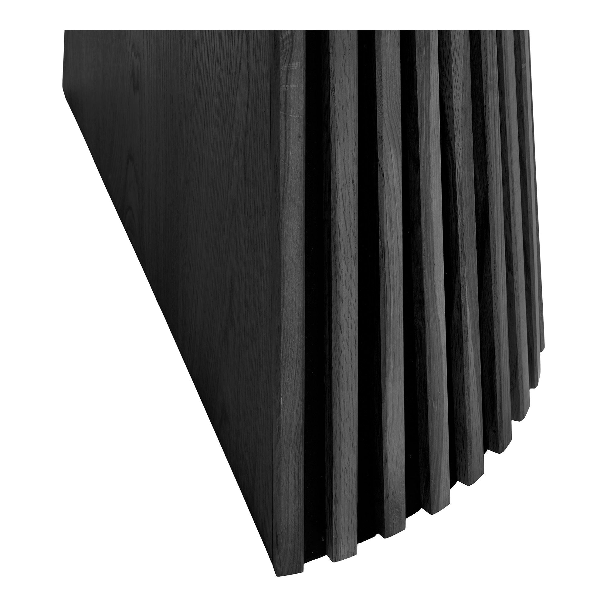 Osaka Spisebord - Spisebord, eikefiner, sort, inkl. to tilleggsplater ø120x120-160-200x75 cm