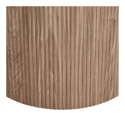 Athens Spisebord - Spisebord, keramisk bordplate, hvit, mørkebrun ø120x76 cm