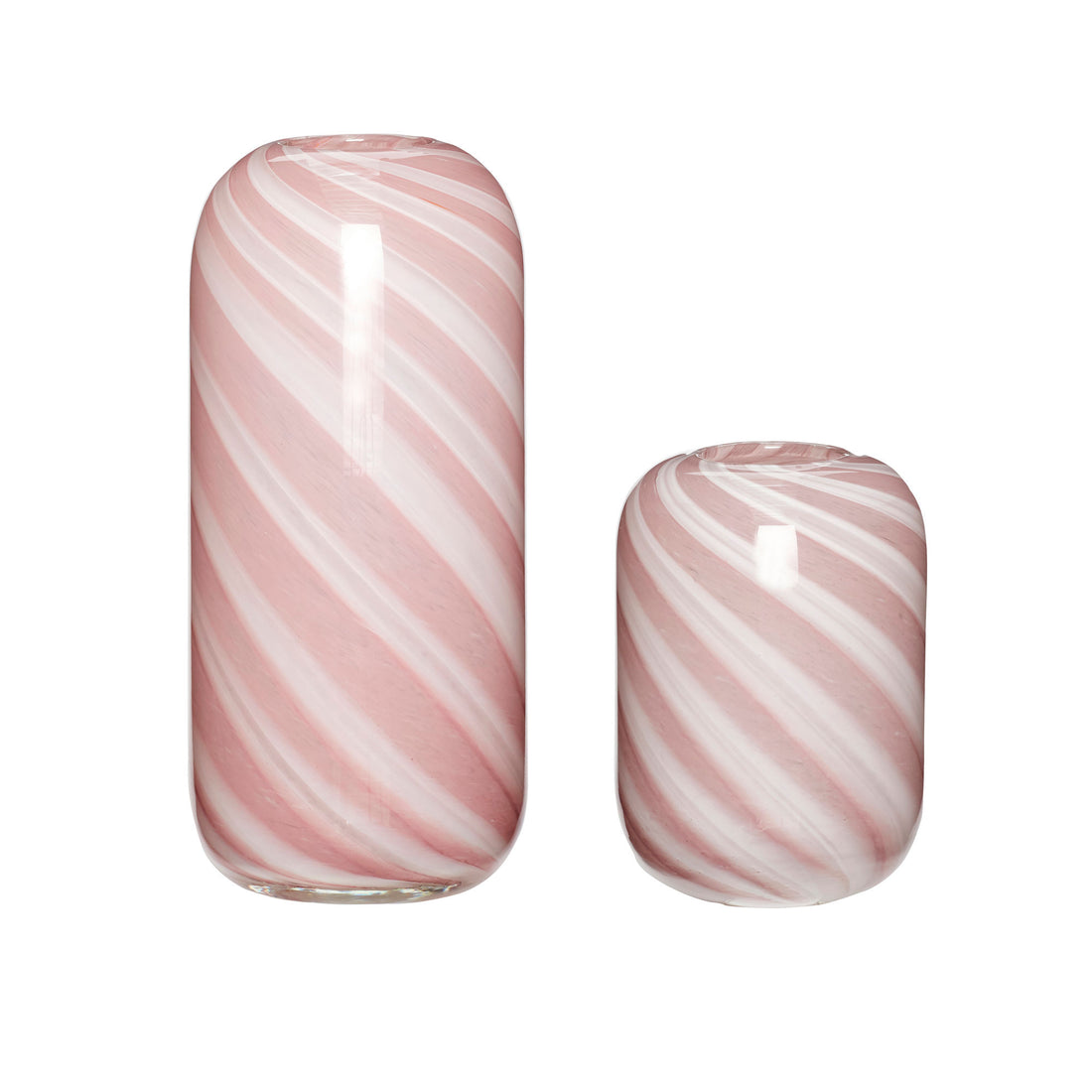 Hübsch Candy Vases Pink (sett med 2)