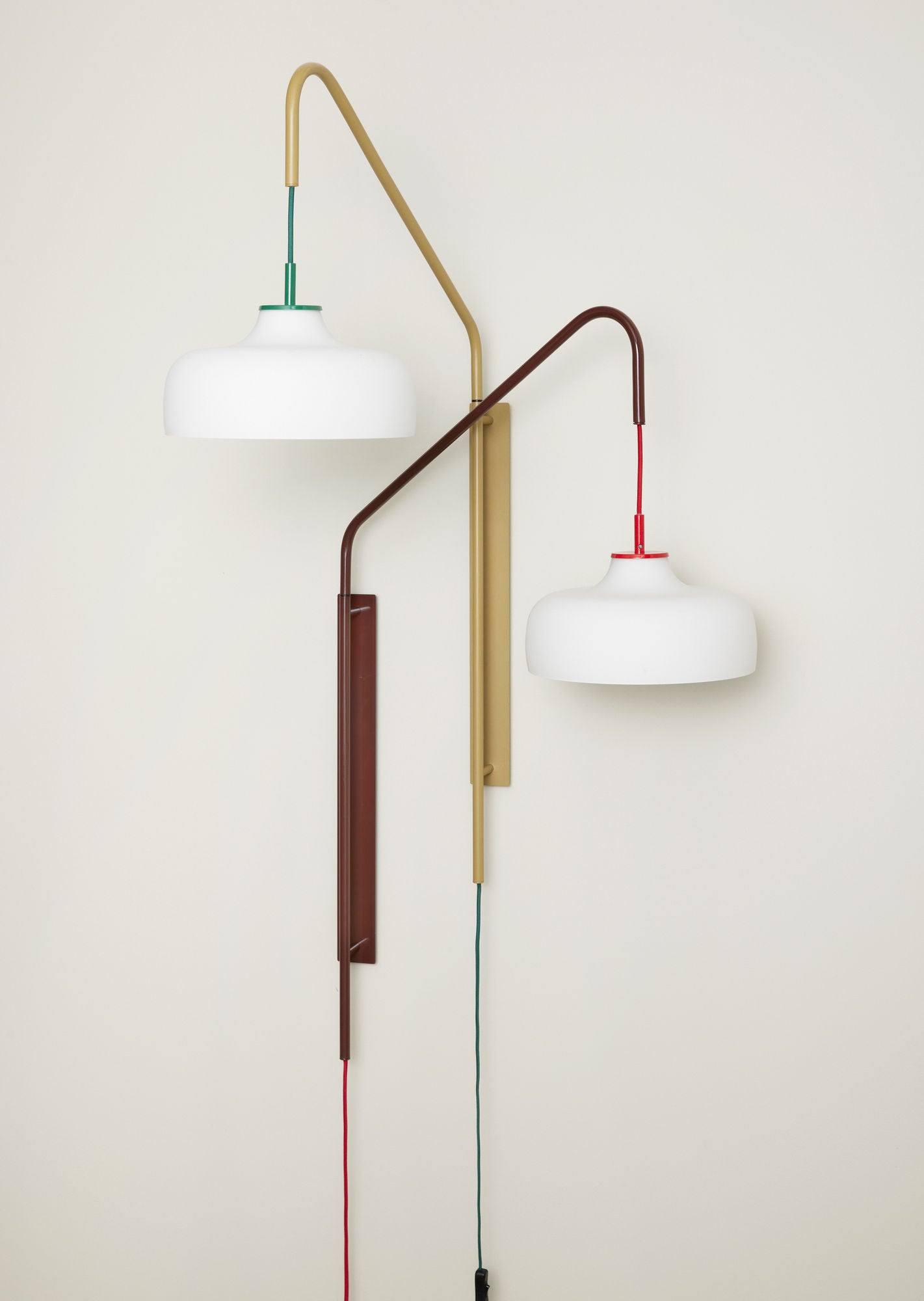 Nåværende vegglampe grønn - 71x30xh111cm, E27