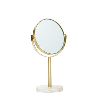 Hübsch Pamper Table Mirror Messing Color/Terrazzo