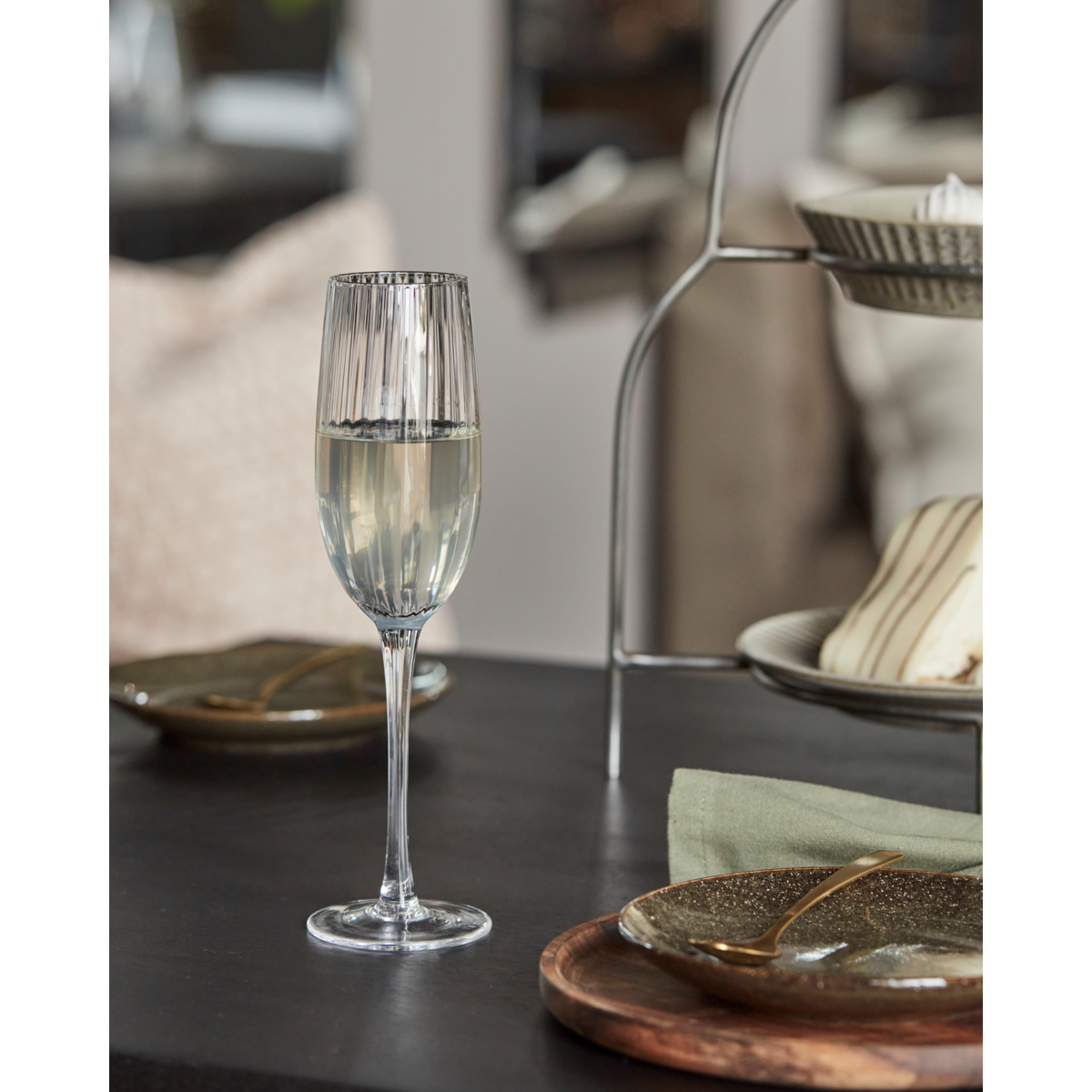 Champagne glass, hdrill, klar