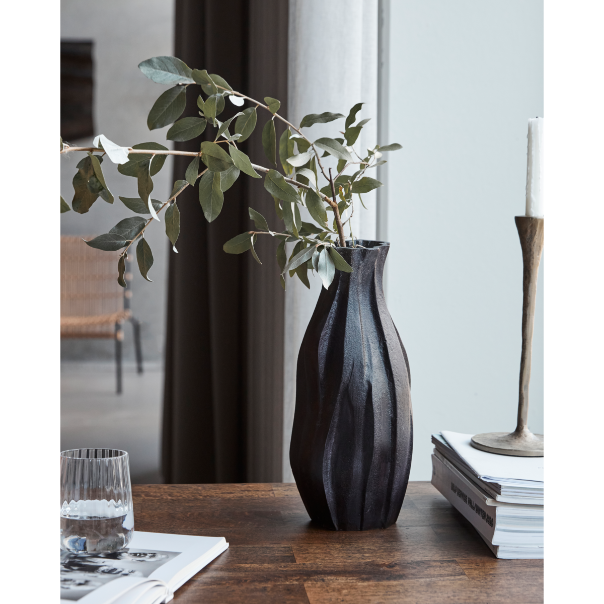 Vase, hdbuddy, brunet messingfinish