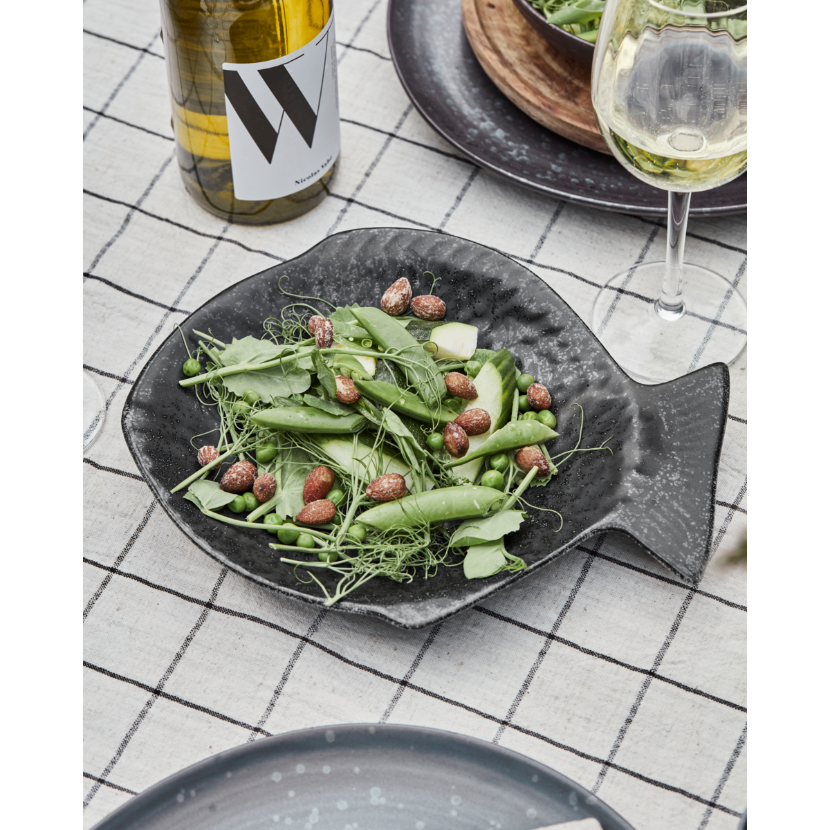 Serveringsfat, hdkala, svart