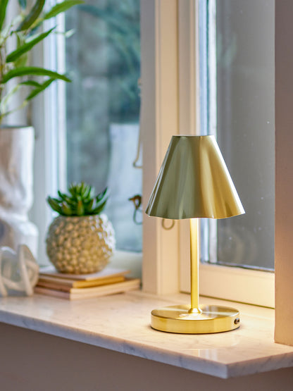 Bloomingville Lianna bærbar lampe, oppladbar, messing, metall