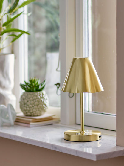 Bloomingville Lianna bærbar lampe, oppladbar, messing, metall