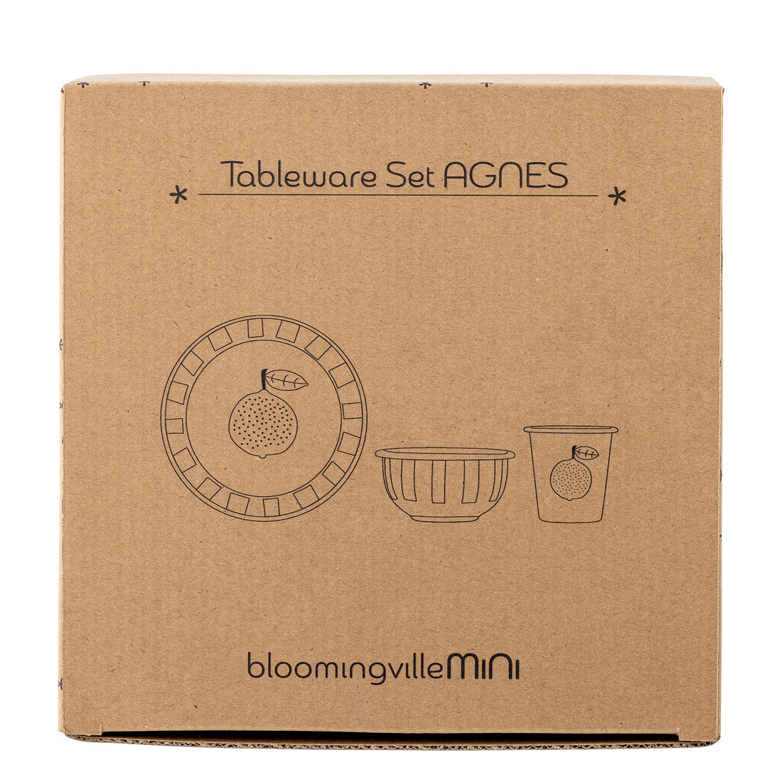 Bloomingville mini agnes rammesett, oransje, jern