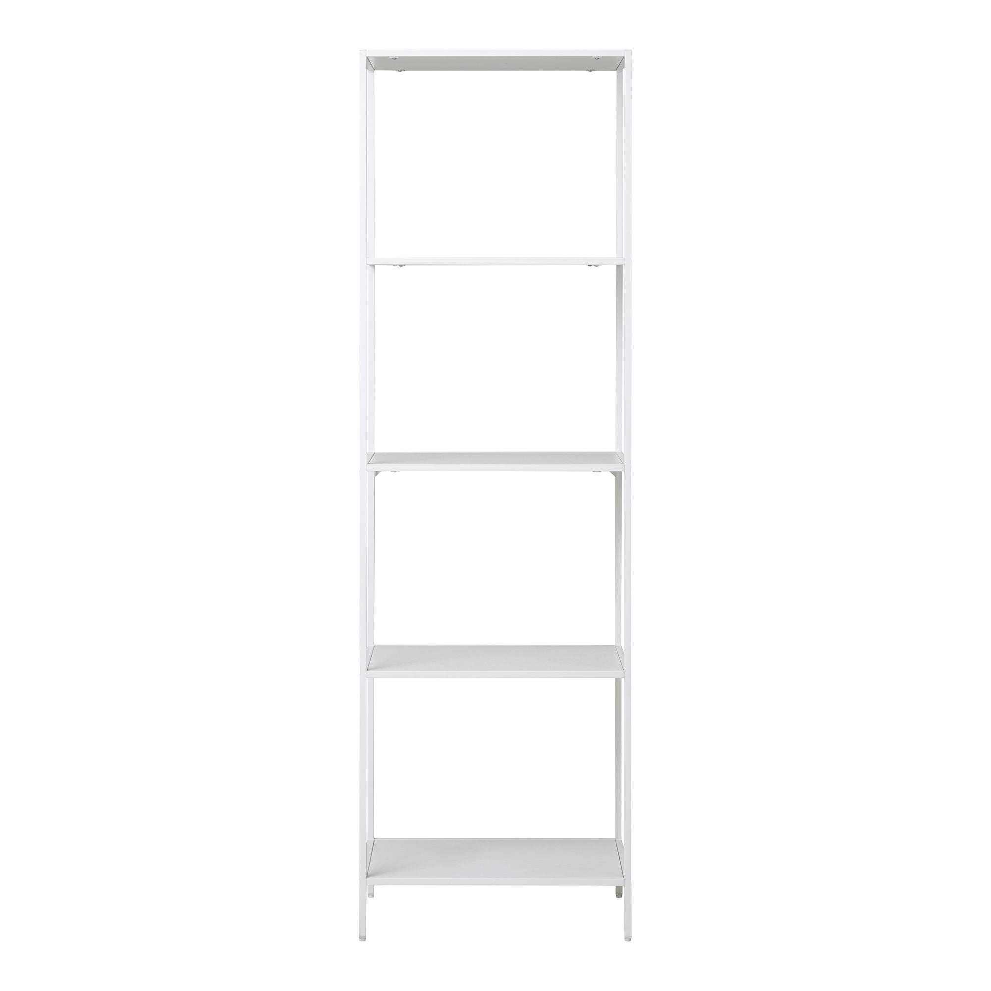 Vita Shelf - hylle, 5 hyller, hvit, hvit ramme 51x36x170 cm