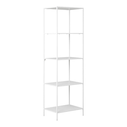 Vita Shelf - hylle, 5 hyller, hvit, hvit ramme 51x36x170 cm