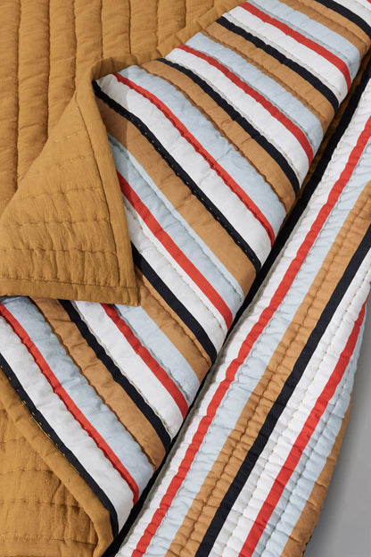 Hübsch Pavilion Plaid Striped Oker/Multi -Colored