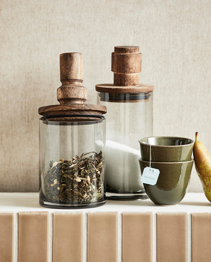 Sage oppbevaringsglass med trelokk - 850 ml