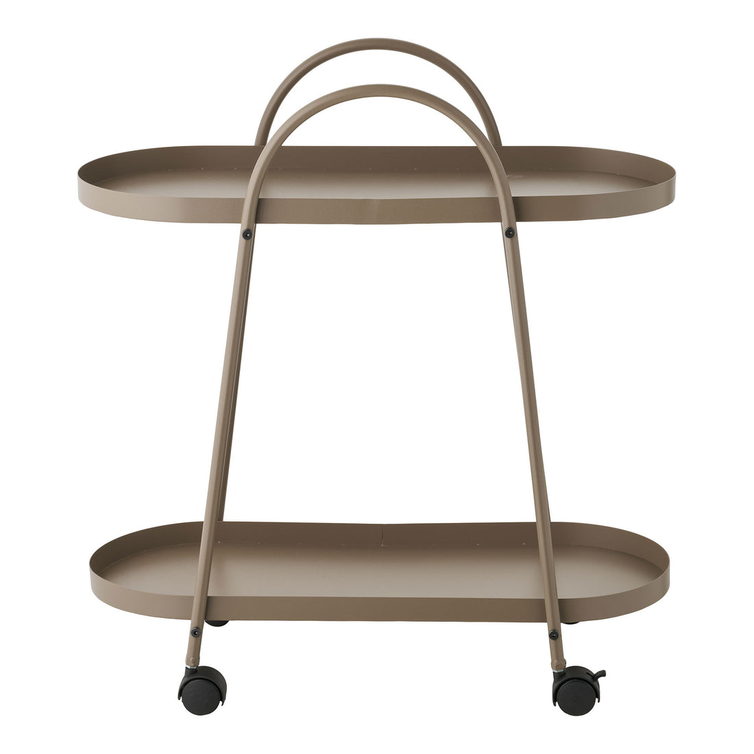 Empoli Bar Trolley - Bar Trolley, 2 hyller, stål, brun 27,5x60x64 cm