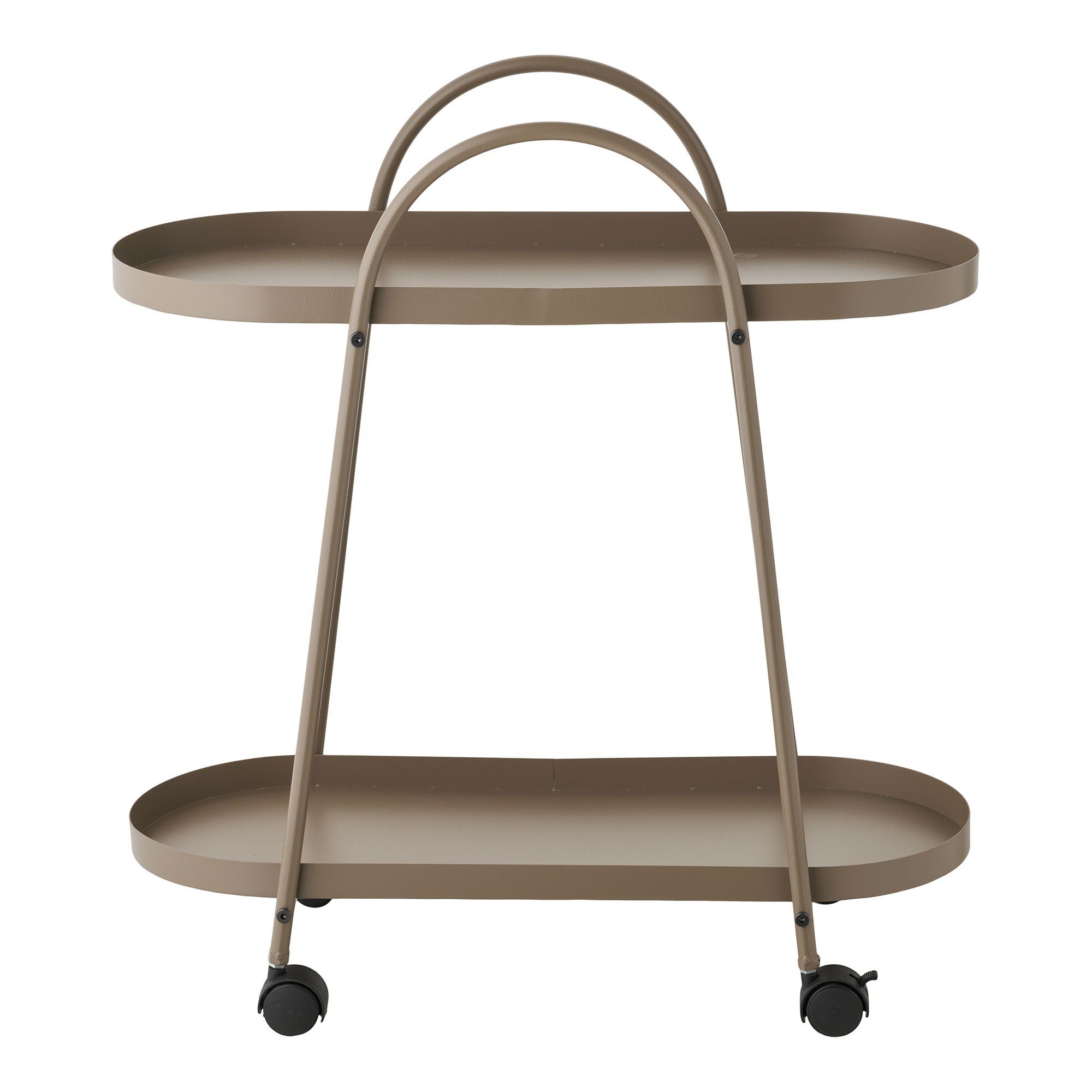 Empoli Bar Trolley - Bar Trolley, 2 hyller, stål, brun 27,5x60x64 cm
