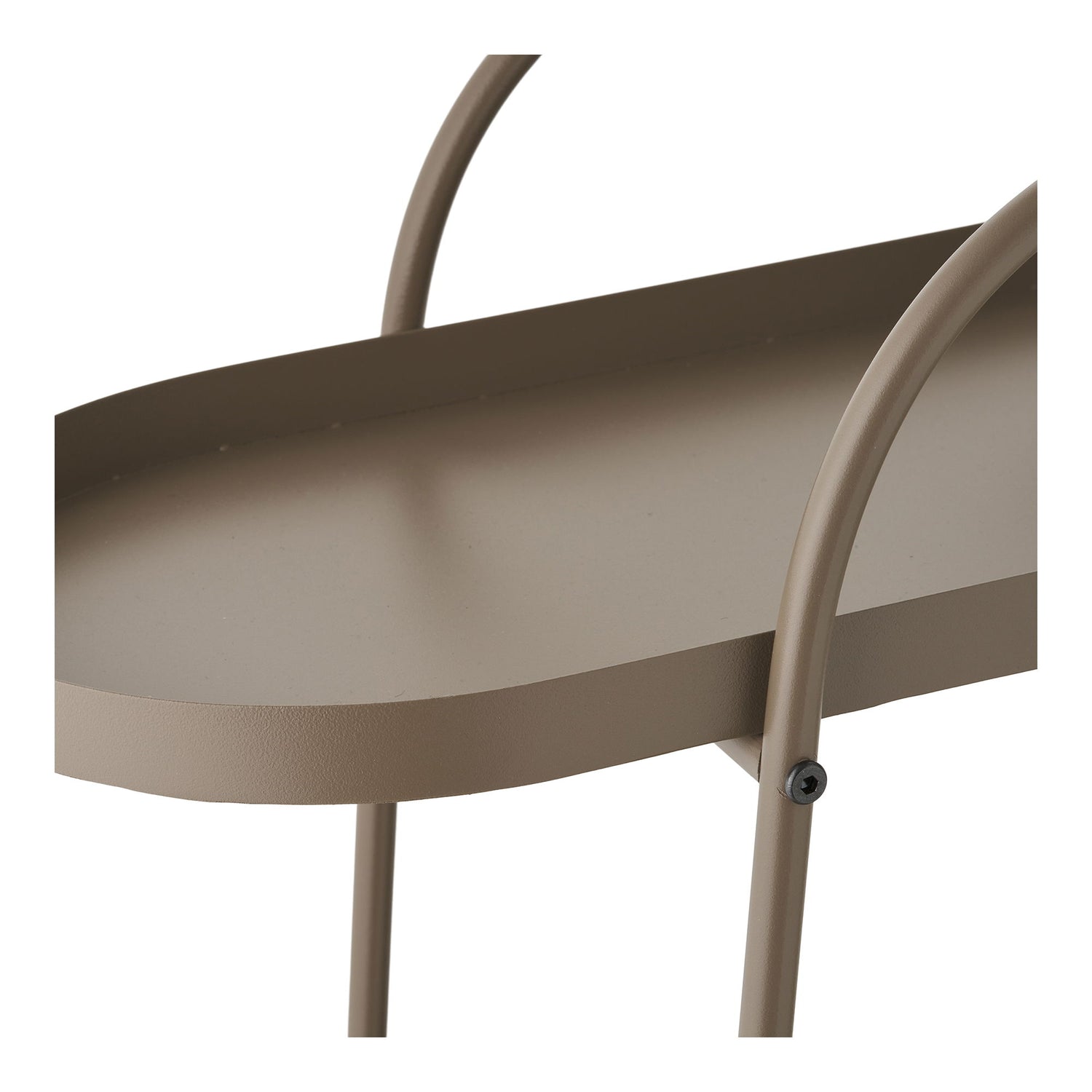 Empoli Bar Trolley - Bar Trolley, 2 hyller, stål, brun 27,5x60x64 cm
