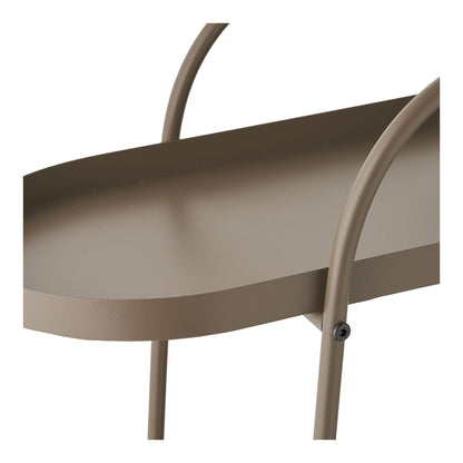 Empoli Bar Trolley - Bar Trolley, 2 hyller, stål, brun 27,5x60x64 cm