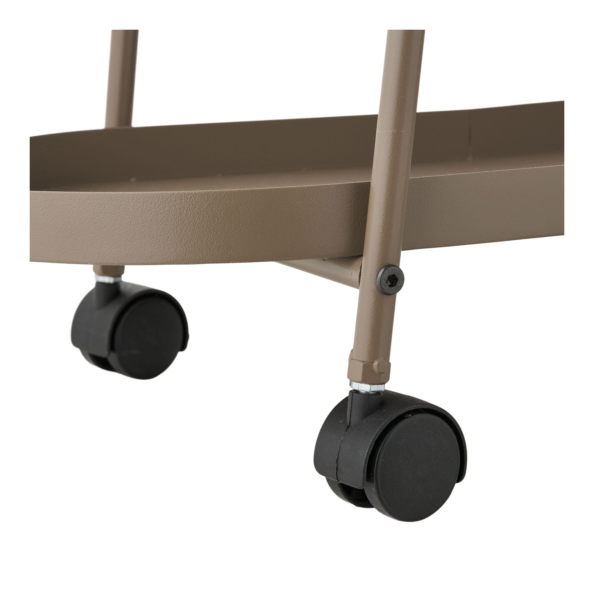 Empoli Bar Trolley - Bar Trolley, 2 hyller, stål, brun 27,5x60x64 cm