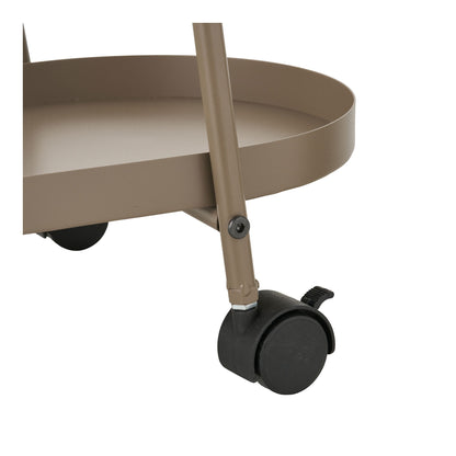 Empoli Bar Trolley - Bar Trolley, 2 hyller, stål, brun 27,5x60x64 cm