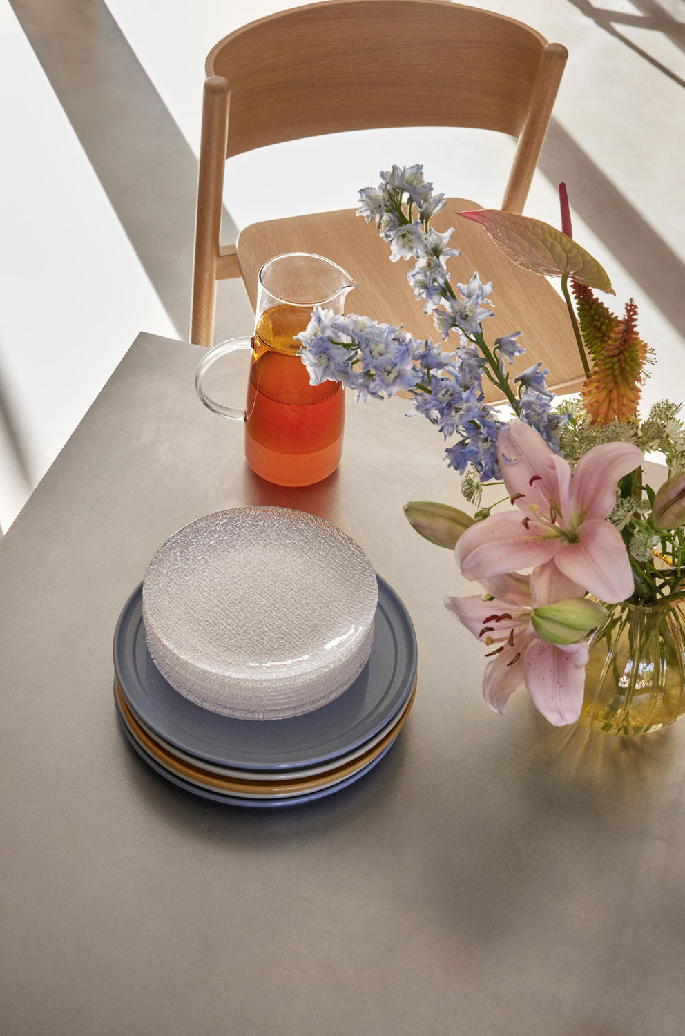 Skrå barstol Natural - 50x55xh103cm