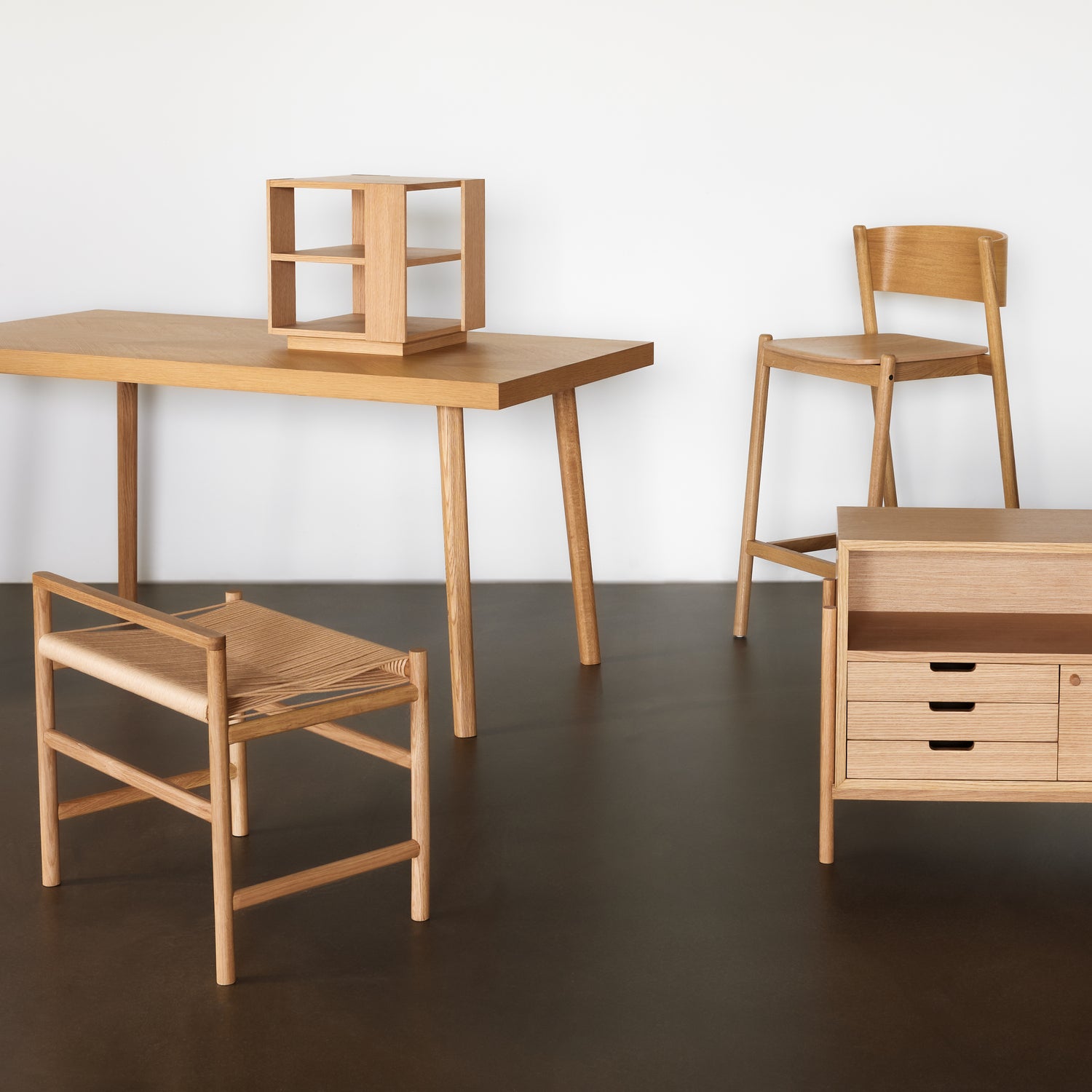 Skrå barstol Natural - 50x55xh103cm