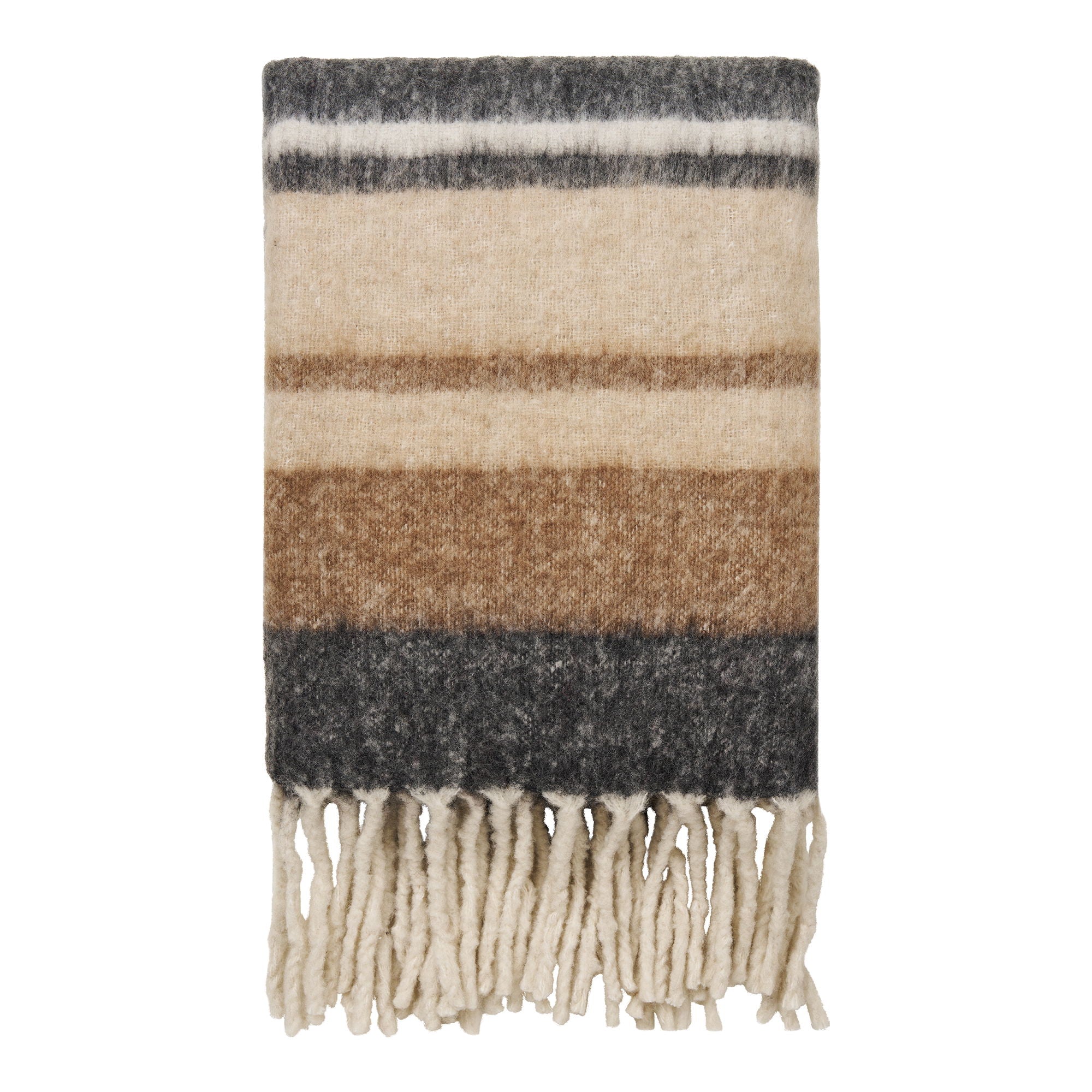 Carmel Plaid - Plaid, Wool Mix, Black/Brown 130x170 cm