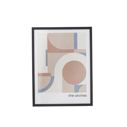 Bloomingville Arches Illustrasjon med ramme, svart, fyr