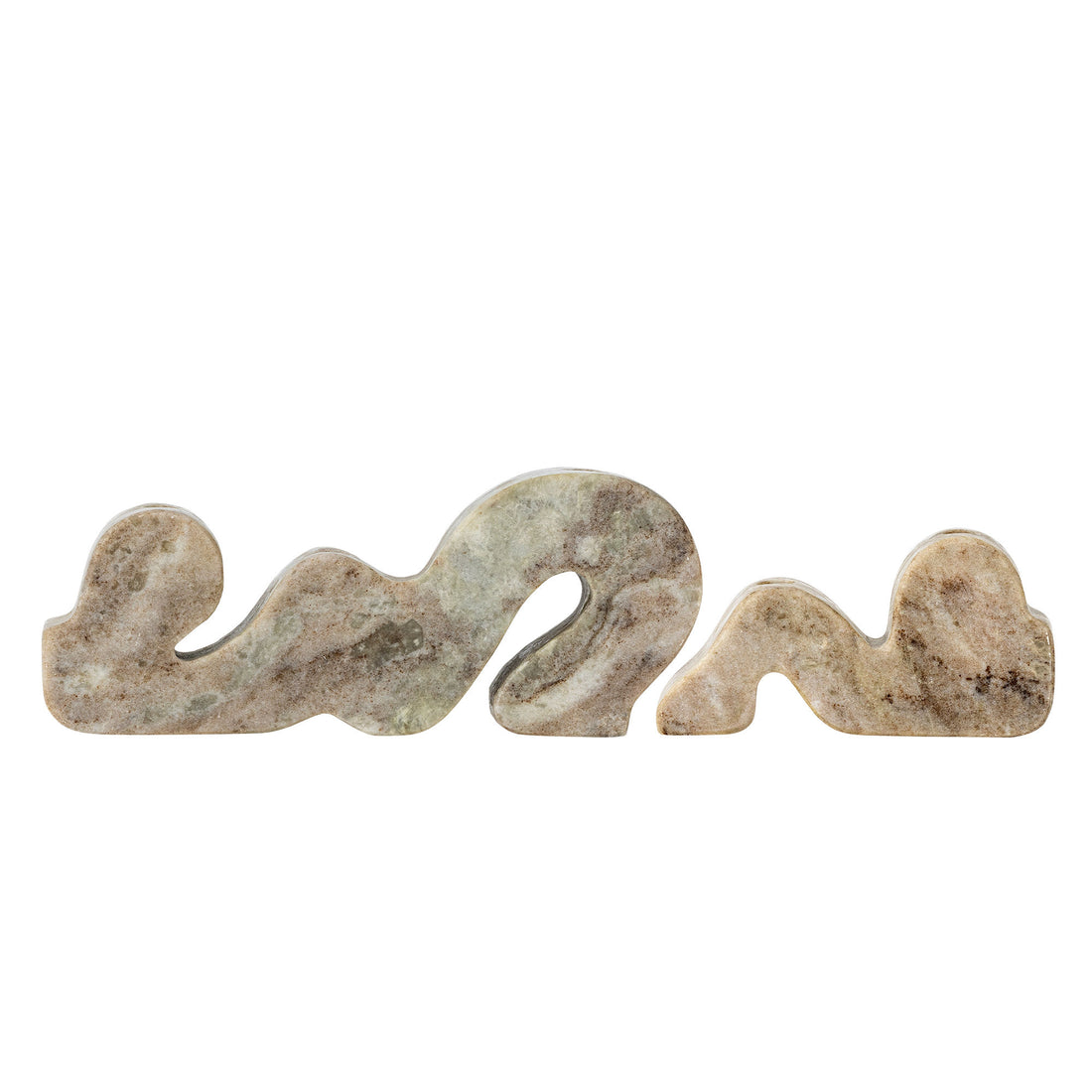 Bloomingville Liabella lysestake, grå, marmor