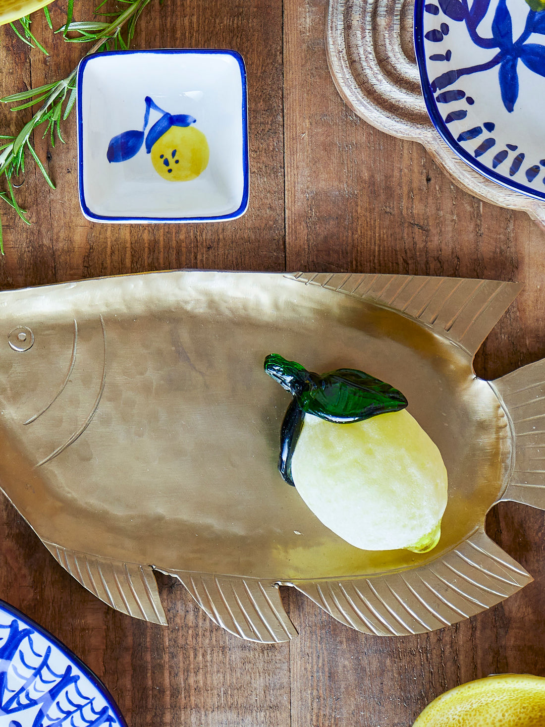 Kreativ samling limone deko, gult, glass