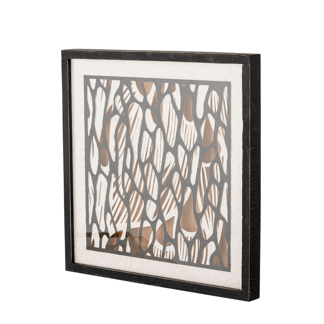 Bloomingville Barlin illustrasjon med ramme, svart, fyr