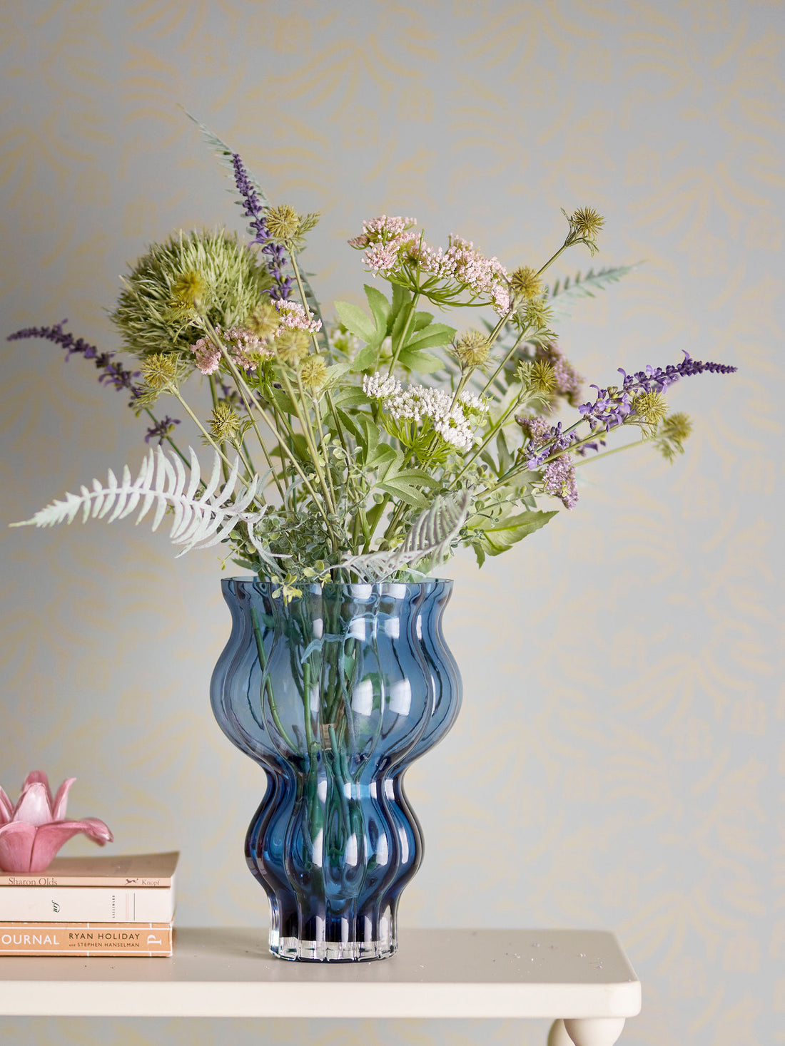 Bloomingville Zanna Vase, blå, glass