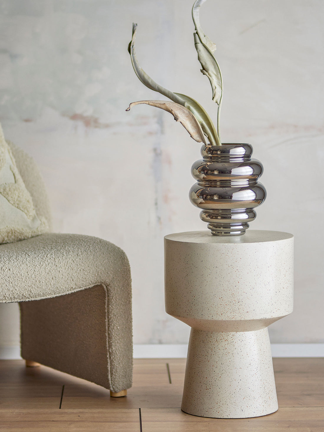 Bloomingville Zorya Vase, sølv, glass