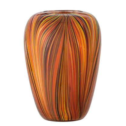 Kreativ samling solrik vase, appelsin, glass