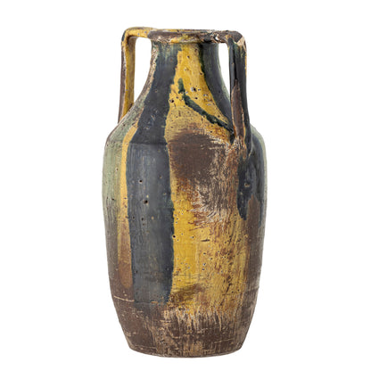 Creative Collection Wilder Deko Vase, Yellow, Terracotta