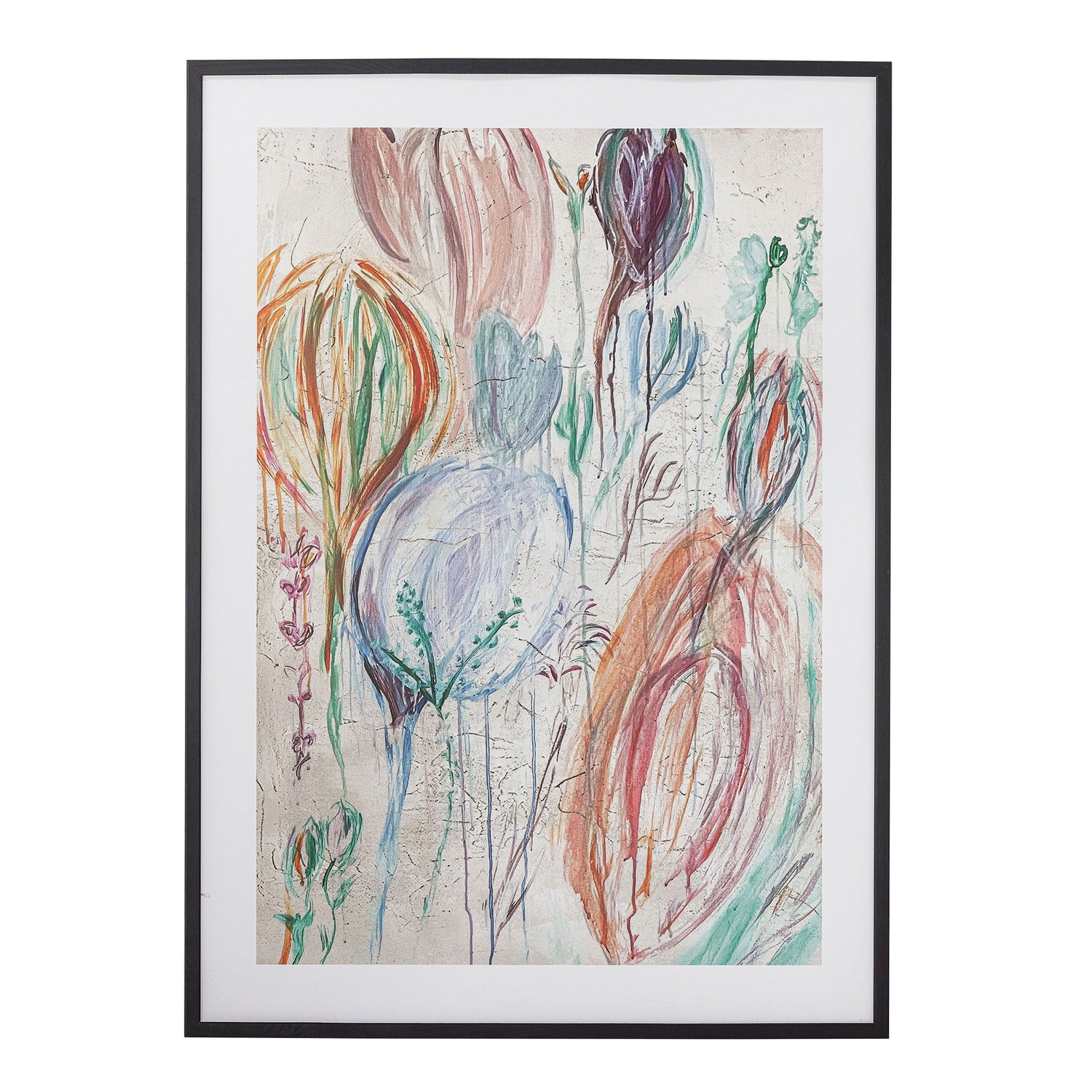 Bloomingville Francine Illustrasjon med ramme, svart, fyr