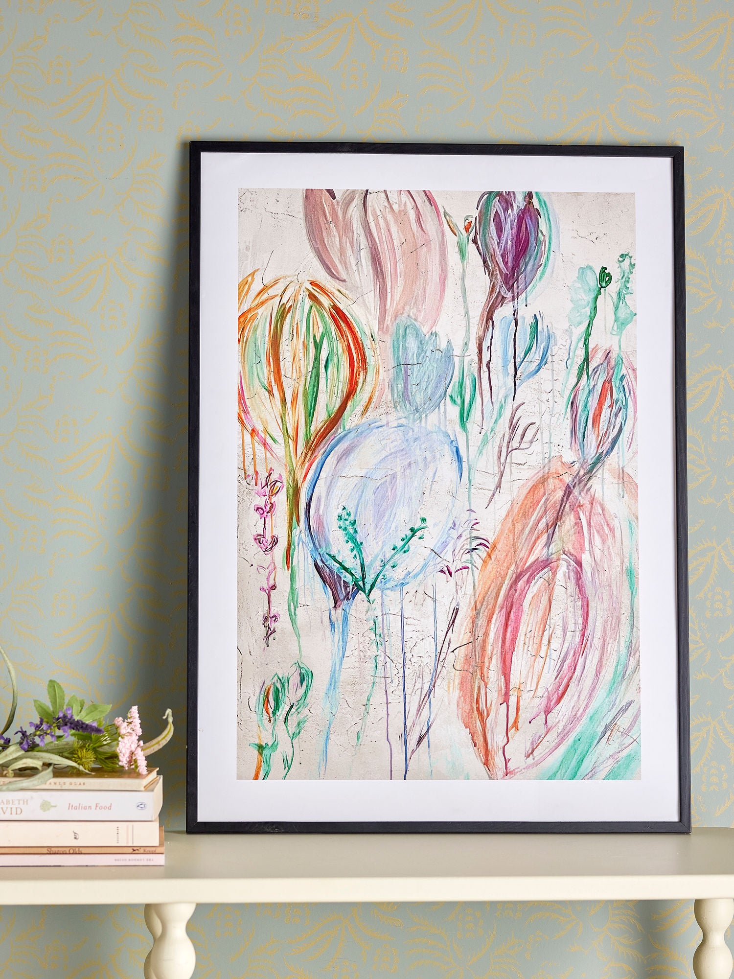 Bloomingville Francine Illustrasjon med ramme, svart, fyr