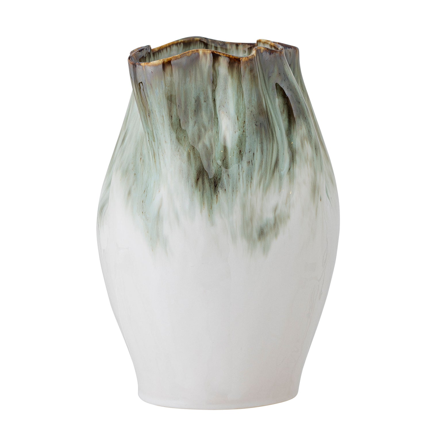 Bloomingville Nisha Vase, grønt, steingods