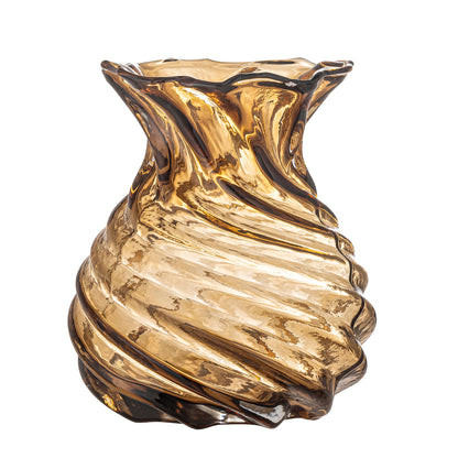 Kreativ samling rylo vase, brun, glass