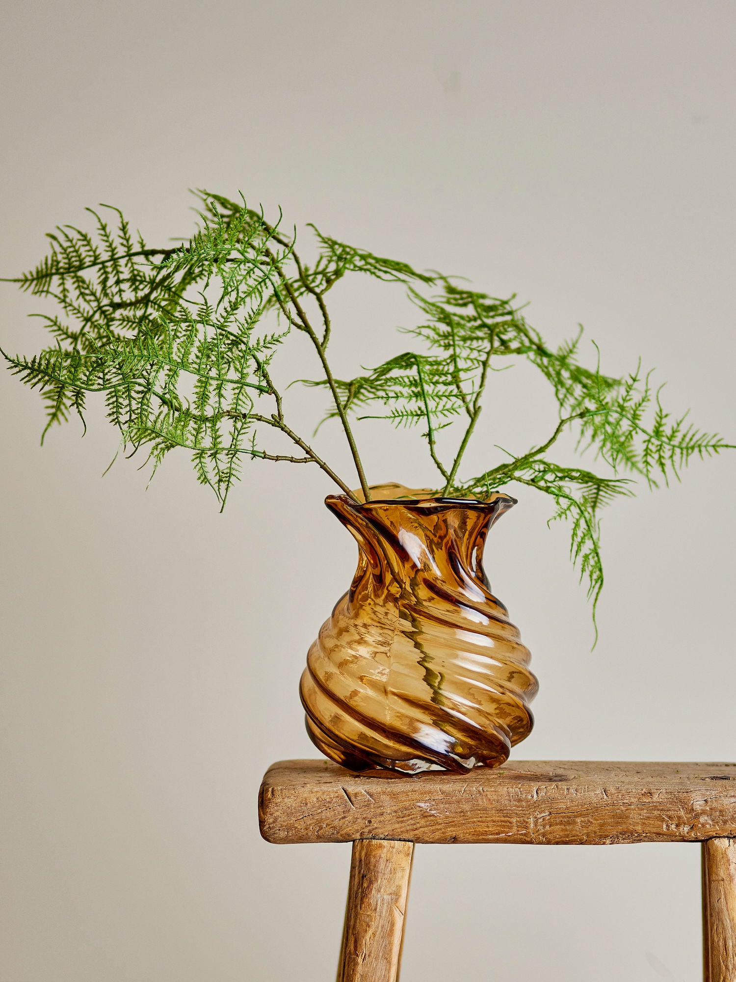 Kreativ samling rylo vase, brun, glass