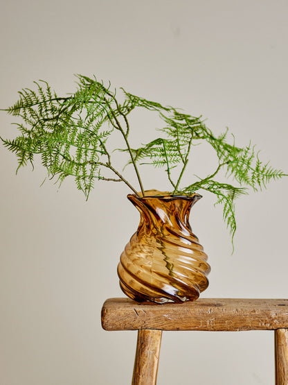 Kreativ samling rylo vase, brun, glass