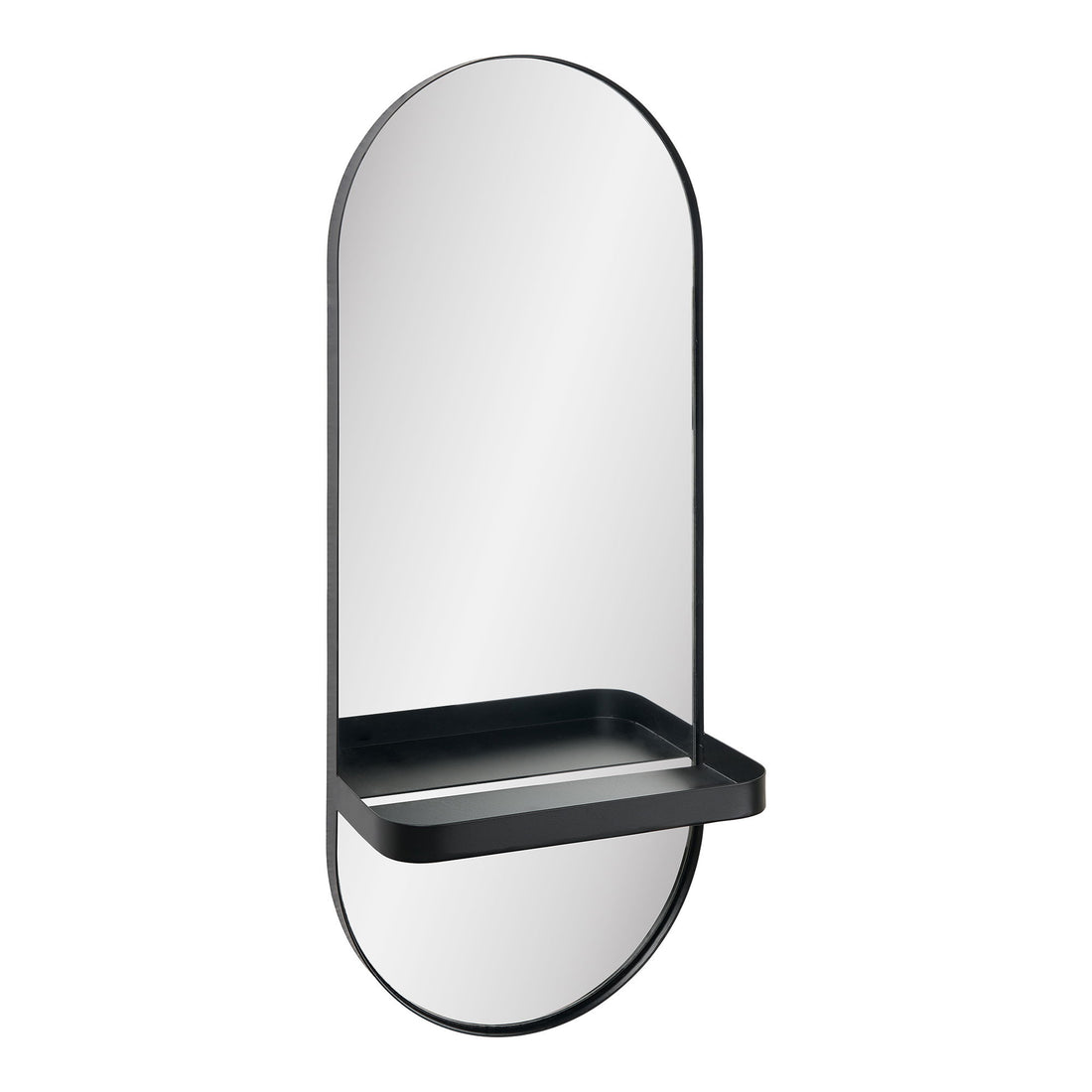 Olbia Mirror - Olbia Mirror, metallhylle, metall, svart 25x12x60 cm