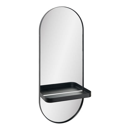 Olbia Mirror - Olbia Mirror, metallhylle, metall, svart 25x12x60 cm