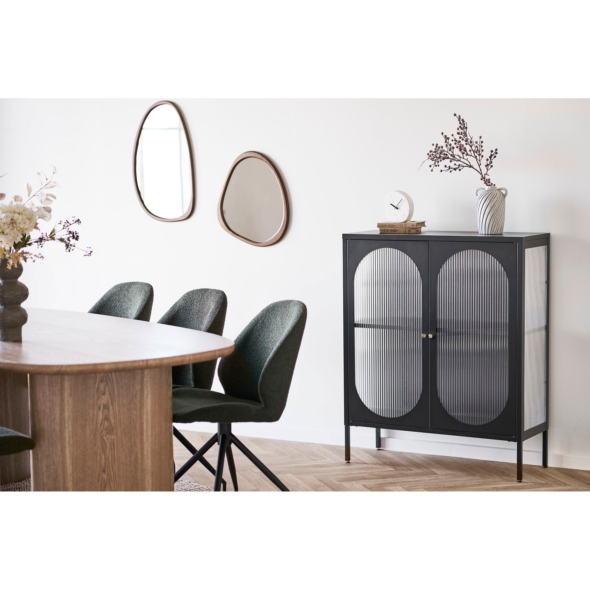 Luxon Mirror - Mirror, organisk form, treutseende 44x48 cm
