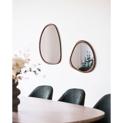 Luxon Mirror - Mirror, organisk form, treutseende 44x48 cm