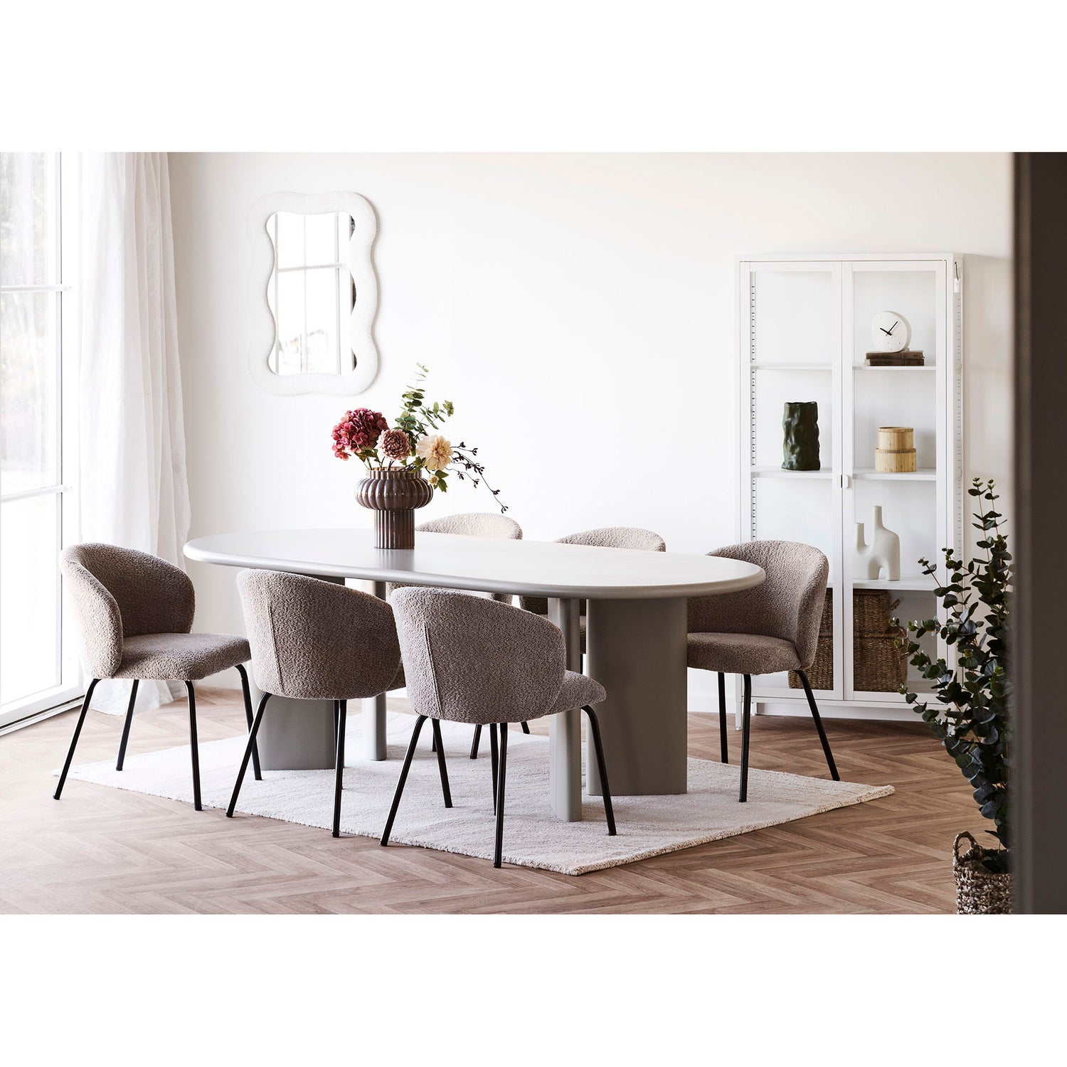 Bosaro Mirror - Mirror, Teddy, White 80x54 cm