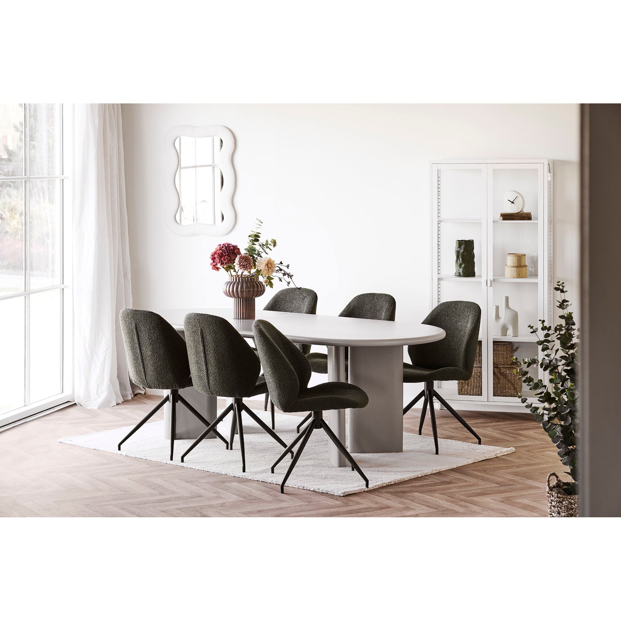 Bosaro Mirror - Mirror, Teddy, White 80x54 cm