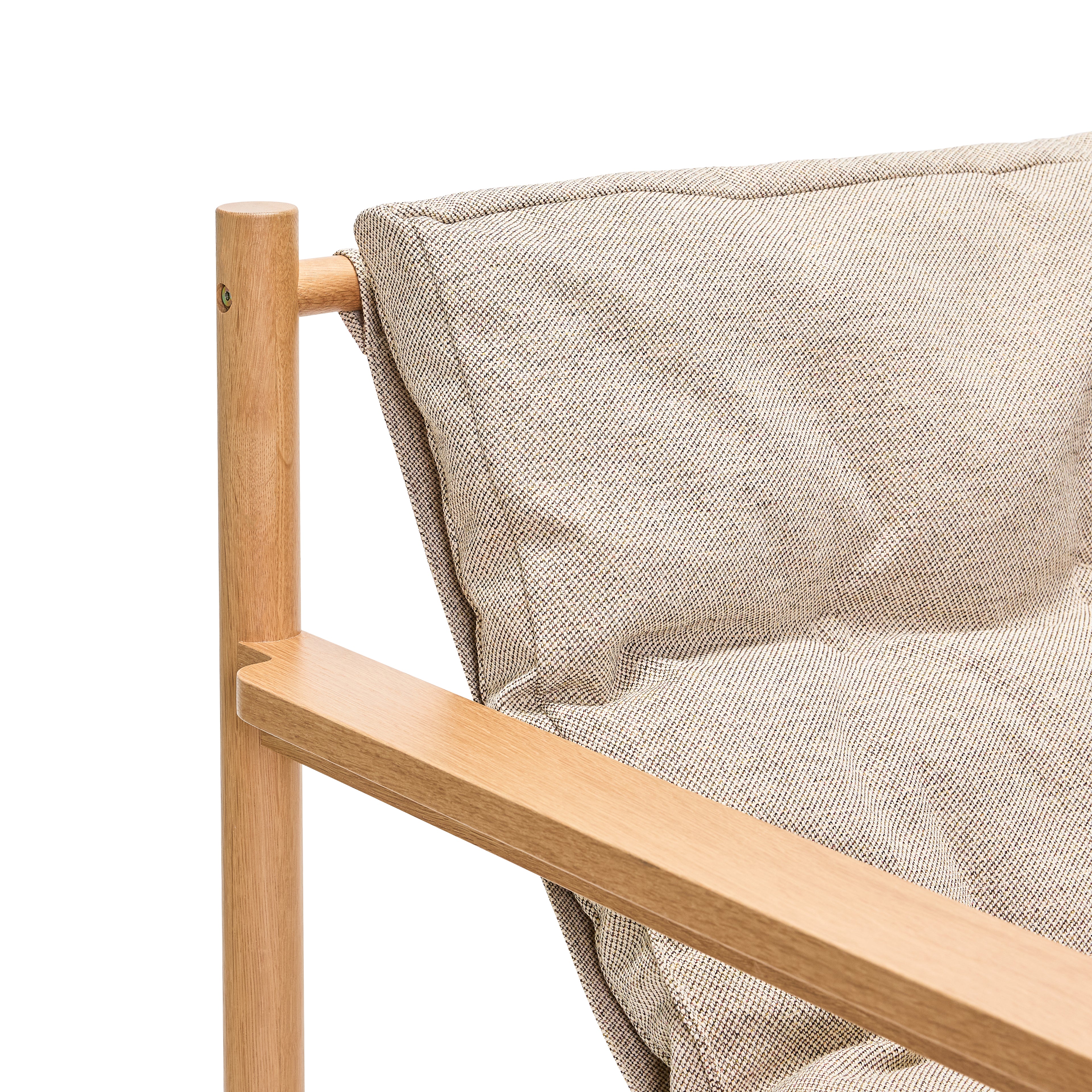 Heritage lenestol/fotskammel natur/beige - 75x72xh82cm, 69x49xh43cm