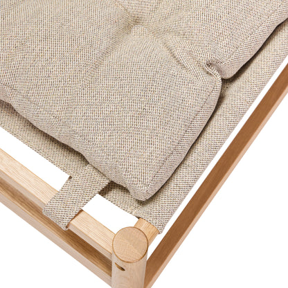 Heritage lenestol/fotskammel natur/beige - 75x72xh82cm, 69x49xh43cm