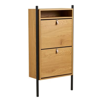 Barco Shoe Cabinet - Skokabinett, Oak Wood Look 62x26x118 cm
