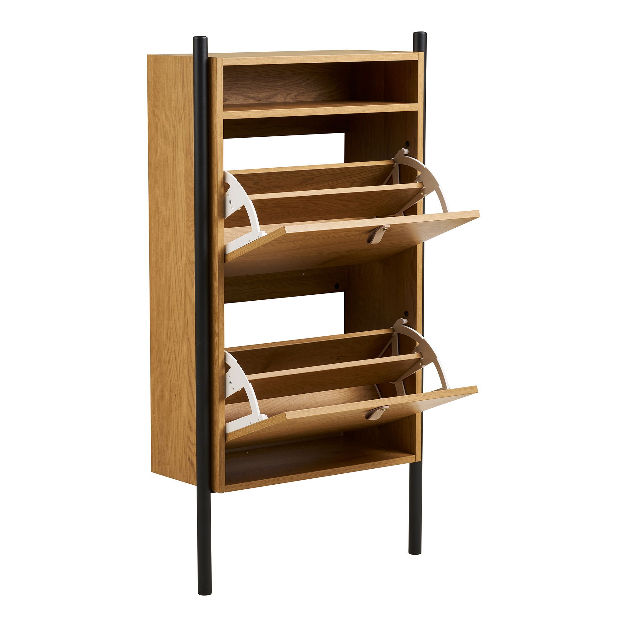 Barco Shoe Cabinet - Skokabinett, Oak Wood Look 62x26x118 cm