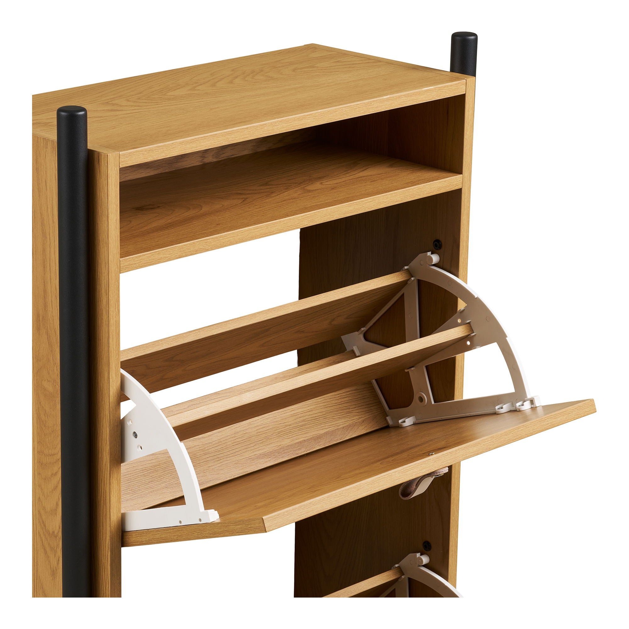 Barco Shoe Cabinet - Skokabinett, Oak Wood Look 62x26x118 cm