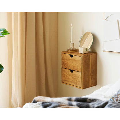 Townsville vegghylle med skuffer - vegghylle med skuffer, eik 18x30x30 cm